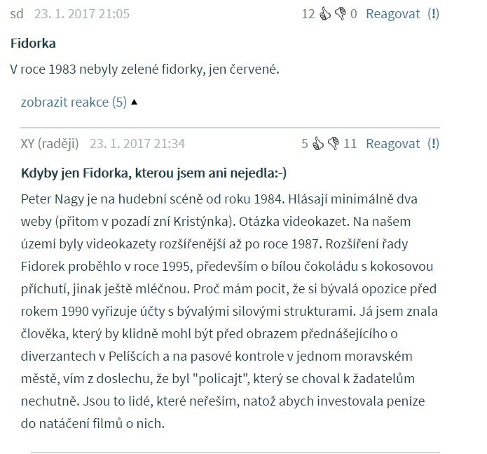 Internetová diskuze...