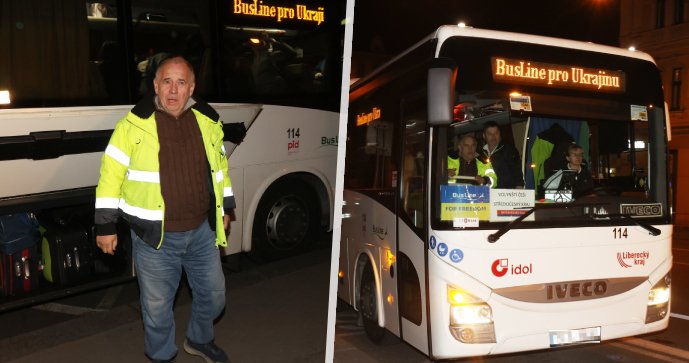 Ivan Vyskočil přivezl autobusem volyňské Čechy z Ukrajiny postižené válkou.