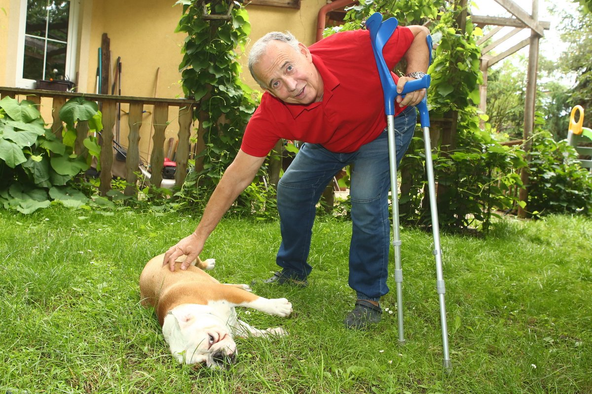 Ivan Vyskočil a jeho roční fenečka Bibiana