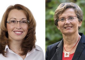 Kandidátky na senátorku v Praze 10: Ivana Cabrnochová (Strana zelených, vlevo) porazila Janu Duškovou (ANO)