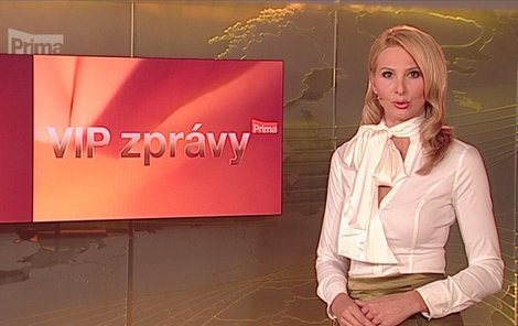 Ivana jako moderátorka VIP zpráv.