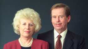 Havel se svou první manželkou, Olgou.