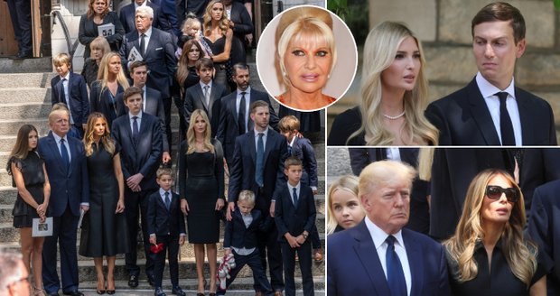 Emoce na pohřbu Ivany Trumpové (†73): Zoufalý Donald s pečovatelkou! A nešťastná vnoučátka