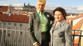 Ivana Trump s maminkou Marií Zelníčkovou v Praze