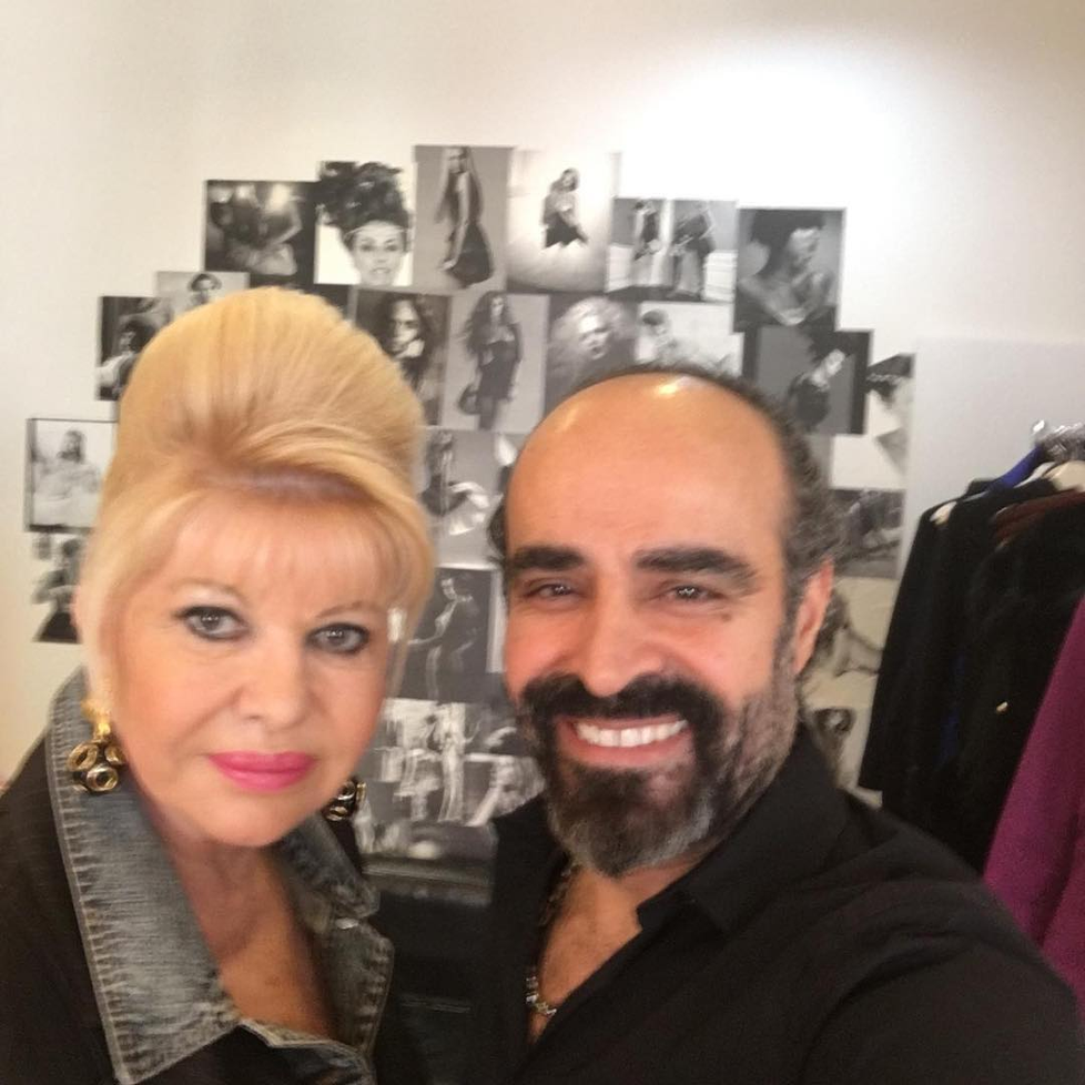 Ivana Trump s kadeřníkem