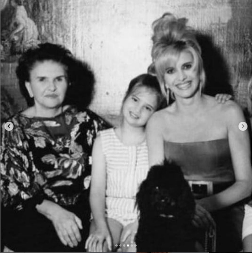 Ivana Trumpová s dcerou Ivankou a maminkou