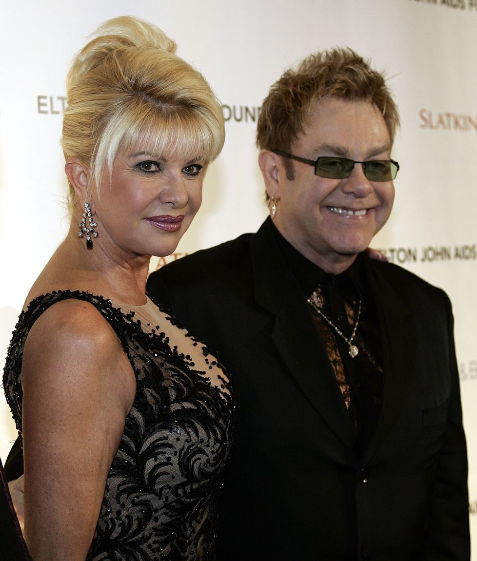 Ivana Trumpová a Elton John