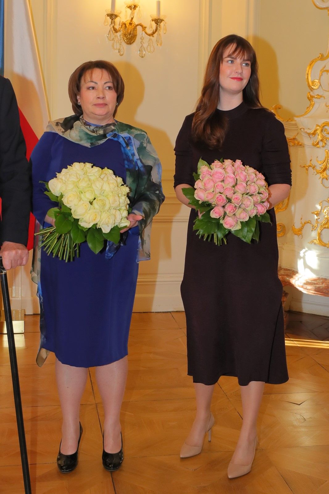 První dáma Ivana Zemanová a dcera prezidentského páru Kateřina.