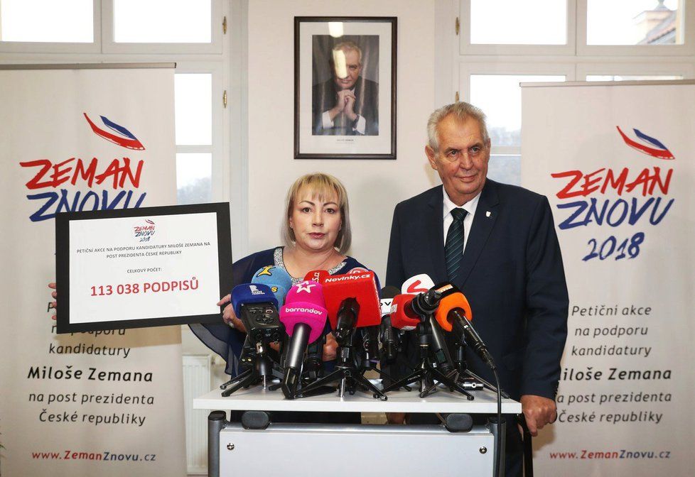 Ivana s Milošem před volbami v roce 2018