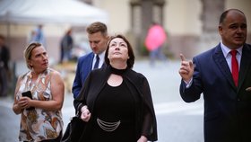 Ivana Zemanová v červnu 2020 navštívila Náchod, přivítal ji starosta Jan Birke, poslanec ČSSD (vpravo)