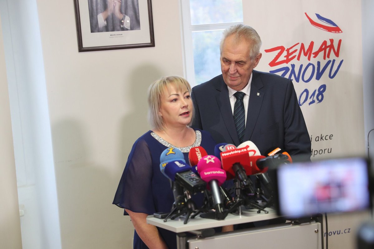 Miloš Zeman s první dámou Ivanou Zemanovou