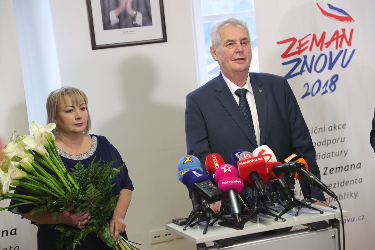 Miloš Zeman s první dámou Ivanou Zemanovou