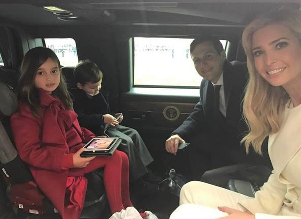 Ivanka s rodinou na cestě na Trumpovu inauguraci