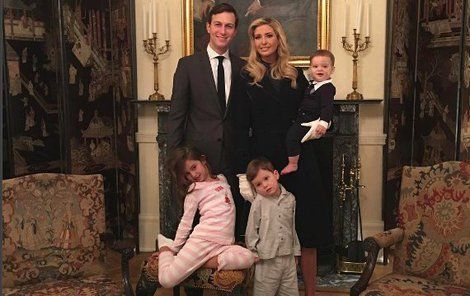 Ivanka Trump, Manžel Jared Kushner, dcera Arabella Rose, syn Joseph Frederick a syn Theodore James.