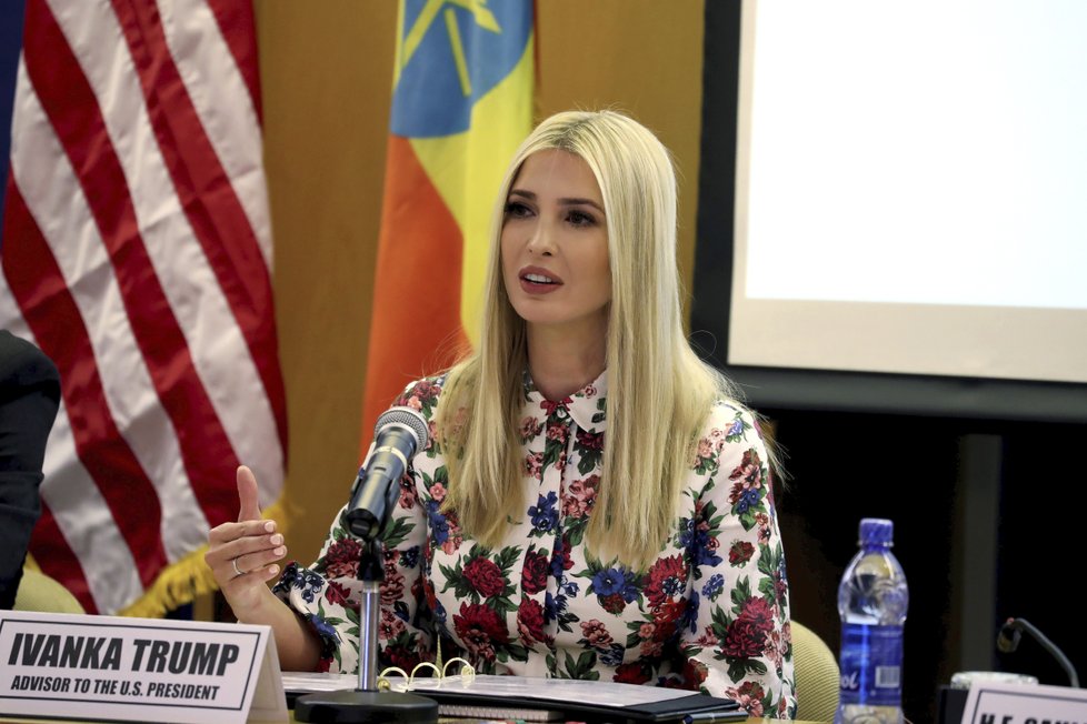 Ivanka Trumpová na cestě po Africe, kde podporuje hospodářskou emancipaci žen, (17. 4. 2019).