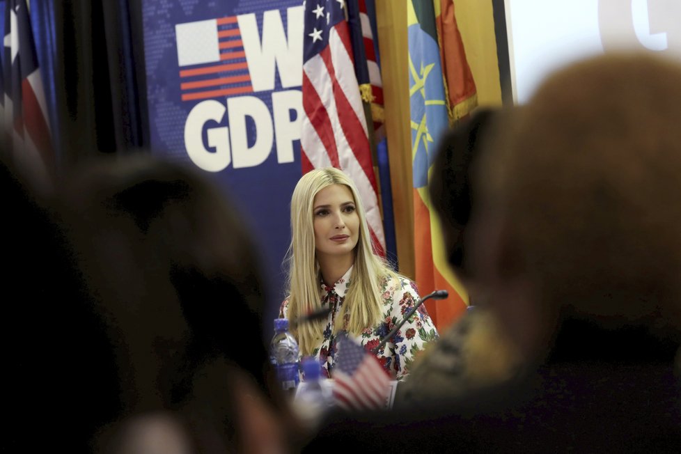 Ivanka Trumpová na cestě po Africe, kde podporuje hospodářskou emancipaci žen, (17.04.2019).