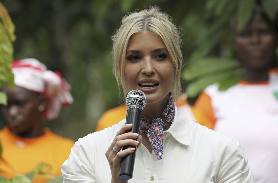 Ivanka Trumpová na cestě po Africe, kde podporuje hospodářskou emancipaci žen, (17.04.2019).