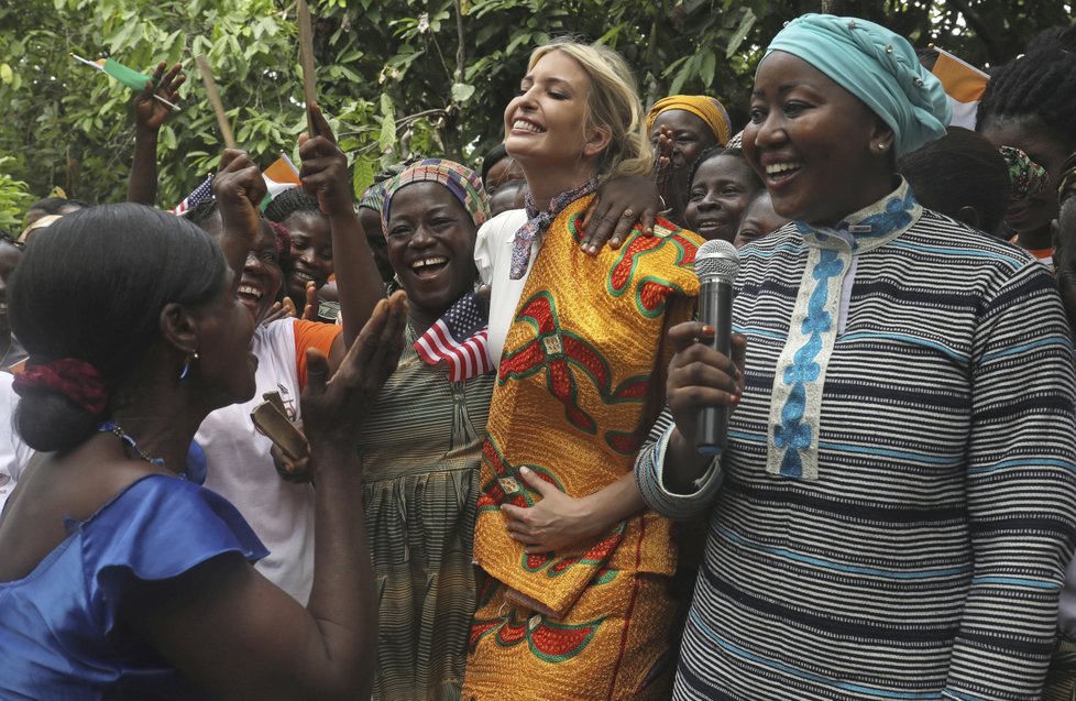 Ivanka Trumpová na cestě po Africe, kde podporuje hospodářskou emancipaci žen, (17.04.2019).