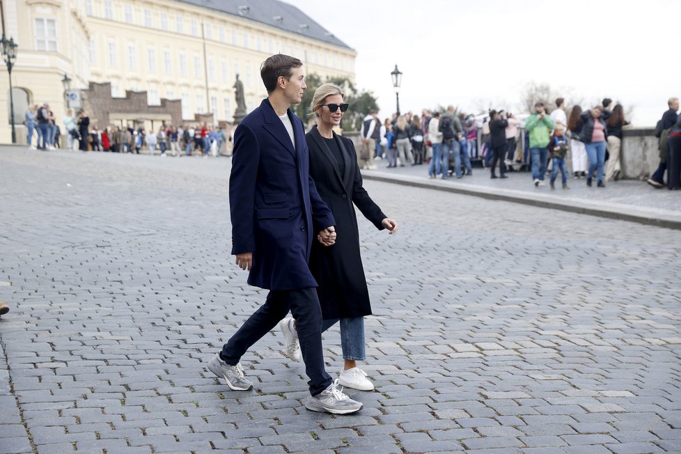 Ivanka Trumpová s manželem Jaredem v Praze, (29.10.2022).