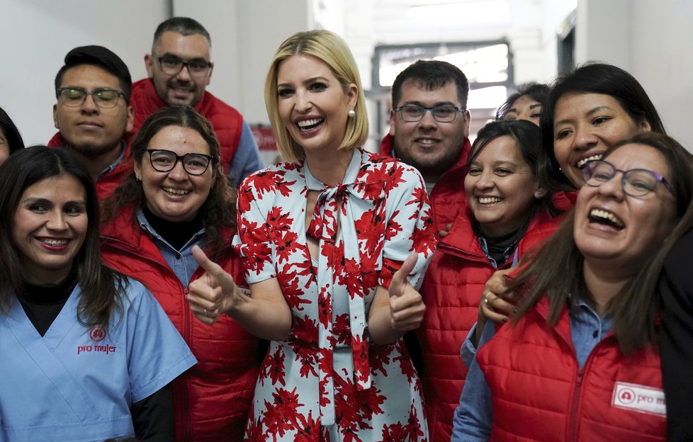 Ivanka Trumpová na zahraniční cestě v Jižní Americe