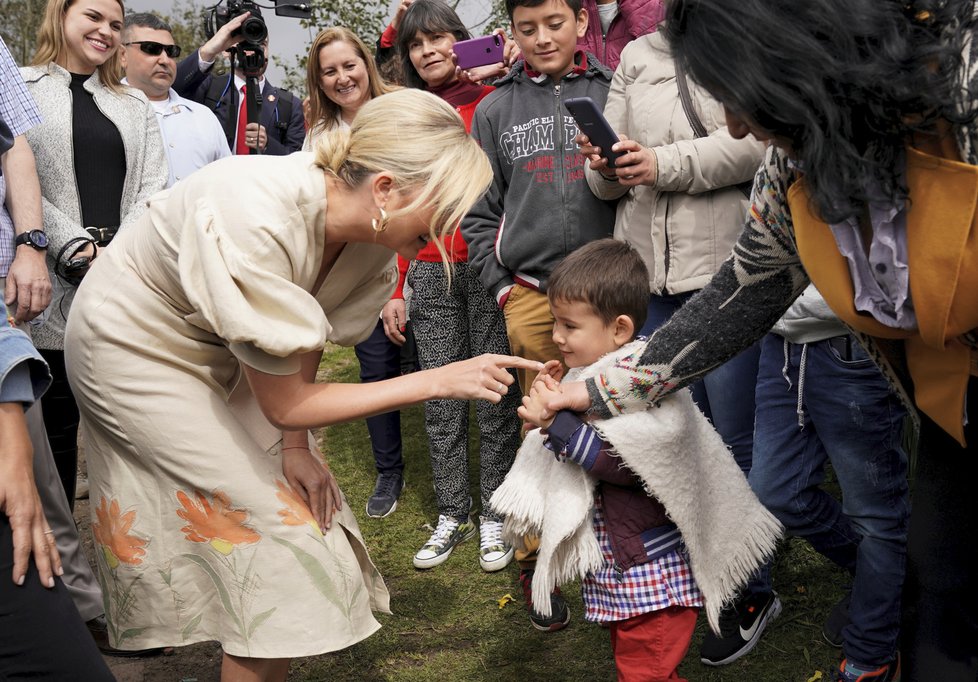 Ivanka Trumpová na zahraniční cestě v Jižní Americe.