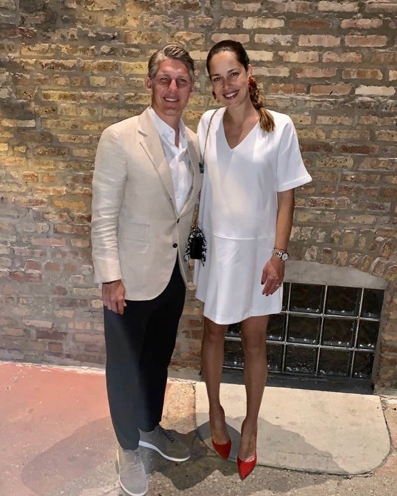 Bastian Schweinsteiger s manželkou Anou Ivanovičovou