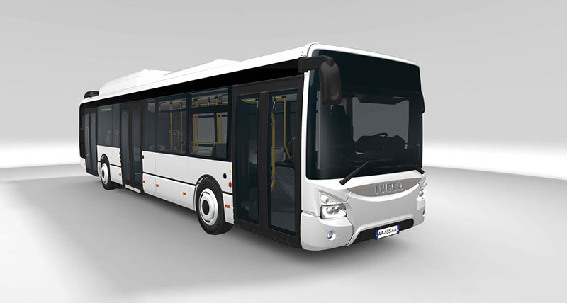 Městský autobus Iveco Bus Urbanway je s motorem Cursor 8 CNG dostupný v délkách 10, 12 a 18 metrů