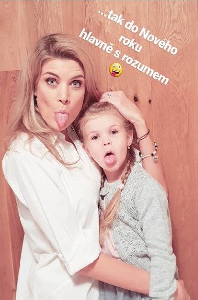 Iveta Vítová s dcerkou