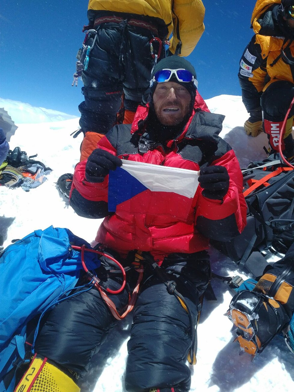 Horolezec Ivo Grabmüller zdolal nejvyšší vrcholy všech světadílů. Zde na hoře Mount Everest.