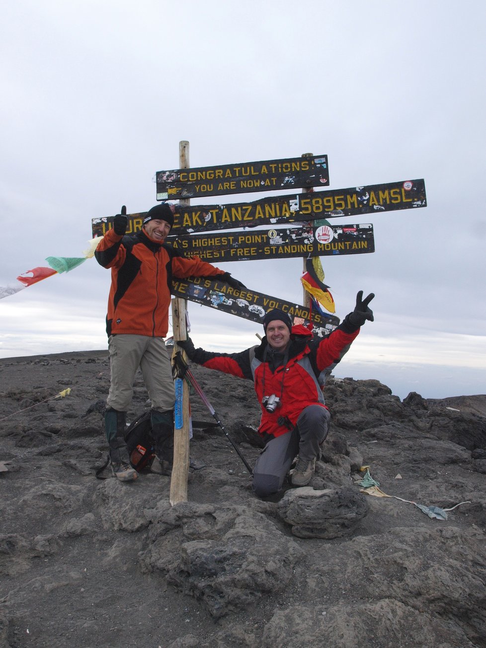 Horolezec Ivo Grabmüller zdolal nejvyšší vrcholy všech světadílů. Zde na hoře Kilimandžáro.