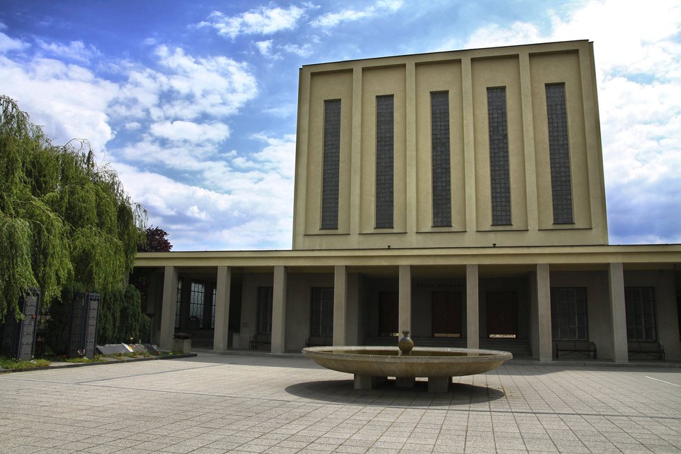 Krematorium ve Střešovicích, kde proběhne Pavlíkův pohřeb.