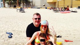 Ivo Rittig s rodinou na pláži