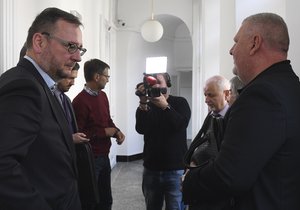 Pokračování soudu kvůli tzv. trafikám pro poslance ODS. Na snímku lobbista Ivo Rittig (vpravo) a expremiér Petr Nečas (vlevo) (30. 10. 2018)