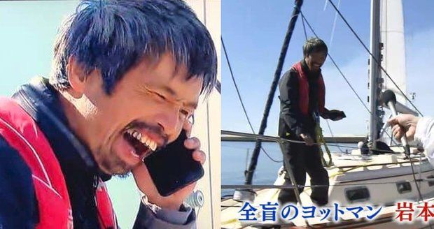 Japonec Mucuhiro Iwamoto jako první nevidomý přeplachtil Tichý oceán (20. 4. 2019)