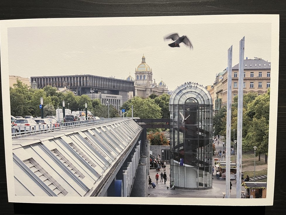 Hlavní nádraží s letícími holuby