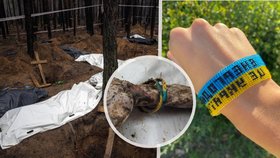 Šokující fotografie po exhumaci masového hrobu u Izjumi: „Mohl to být kdokoliv z nás!“ pláčí Ukrajinci 