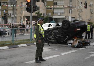 Hrozivá nehoda izraelského ministra Bena Gvira (26.4.2024)