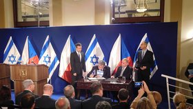 Závěr česko-izraelských jednání v Jeruzalémě: Podpisy memorand