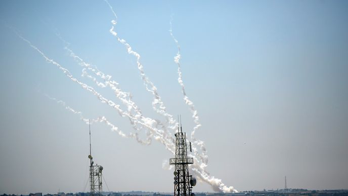 Rakety Hamásu vypálené na Izrael