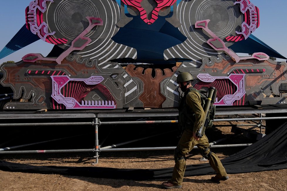 Hudební festival poblíž hranice s pásmem Gazy na jihu Izraele (12.10.2023)