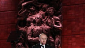 Vladimir Putin v Izraeli na konferenci k holokaustu při příležitosti 75. výročí osvobození Osvětimi (23.1.2020)