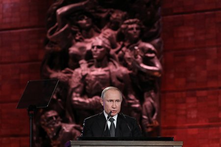 Vladimir Putin v Izraeli na konferenci k holokaustu při příležitosti 75. výročí osvobození Osvětimi (23. 1. 2020)