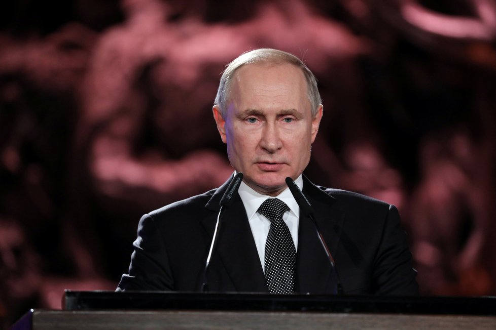 Vladimir Putin v Izraeli na konferenci k holokaustu při příležitosti 75. výročí osvobození Osvětimi (23. 1. 2020)