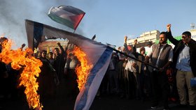 Protiizraelský protest v íránském Teheránu na podporu Palestinců (prosinec 2023)