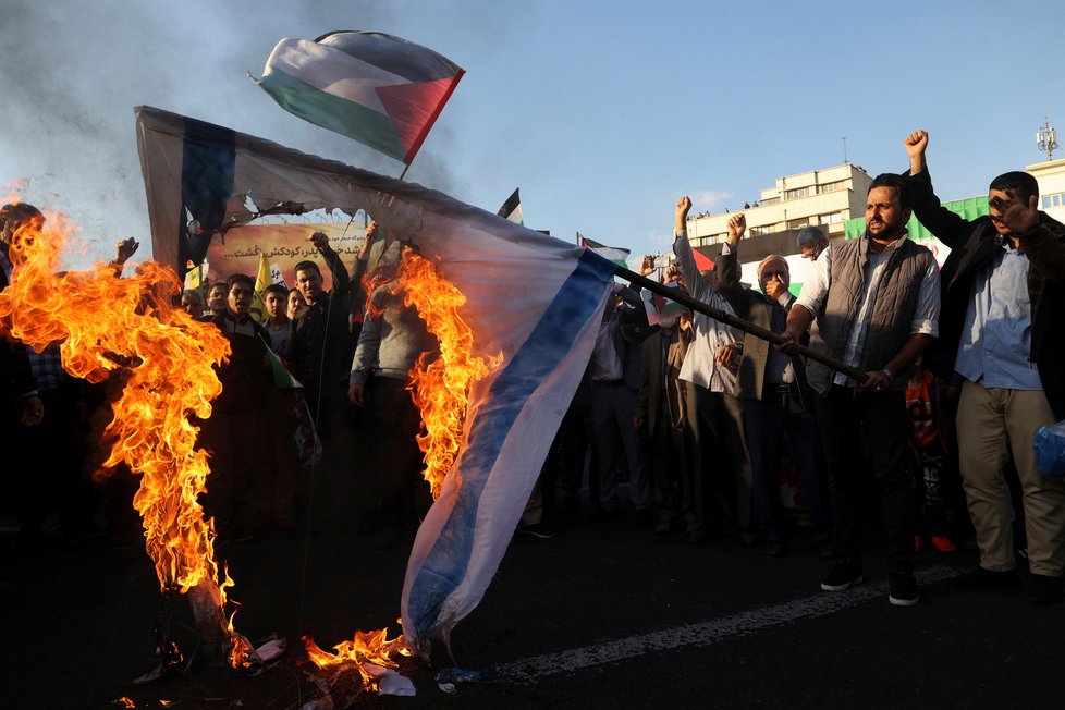 Protiizraelský protest v íránském Teheránu na podporu Palestinců