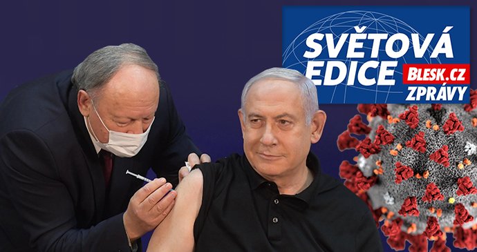 Premiér jako první ze statisíců očkovaných Izraelců