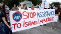 Protesty proti záměru Izraele anektovat palestinská území