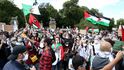 Protesty proti záměru Izraele anektovat palestinská území