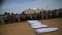 Pohřeb obětí izraelského protiútoku v Gaze (11.10.2023)