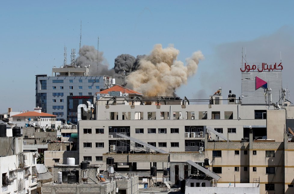 Izraelské údery v Gaze.